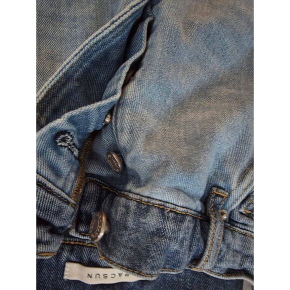 PacSun Two Tone Y2K High Rise Straight Leg PacSun Jeans Blue Size 27 A001734 - Picture 5 of 8